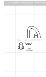 Axor Uno Widespread Lavatory Set 38053XX1 설치 지침 / 보증