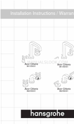 Axor Citterio 39133XX1 Installation Instructions Manual