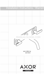 Axor Citterio M 34316XX1 Instructions d'installation / Garantie