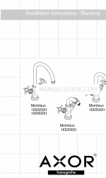 Axor Montreux 16502XX1 Manuel d'instructions d'installation