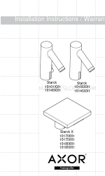 Axor Starck 10101XX1 Manuale di istruzioni per l'installazione