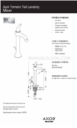 Axor Terrano Tall Lavatory Mixer 37020XX1 Ficha de especificações