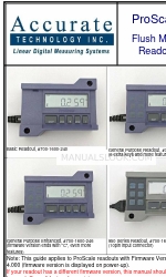 Accurate Technology ProScale 950 Series Manual de inicio rápido