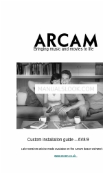 Arcam FMJ AV8 Manual de instalación personalizado