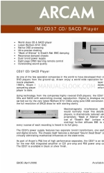 Arcam CD37 Broschüre