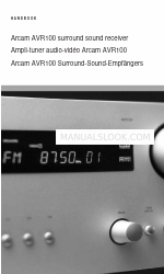 Arcam DiVA AVR100 Manual