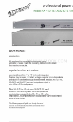 Axxent AX1121TS Manual do utilizador