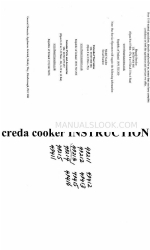 Creda 49212 Instructieboek