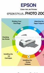 Epson 2000P - Stylus Photo Color Inkjet Printer Setup-Handbuch