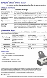 Epson 2000P - Stylus Photo Color Inkjet Printer Specifiche tecniche