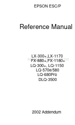 Epson 24-PIN DOT MATRIX PRINTER LQ-680PRO Manuale di riferimento