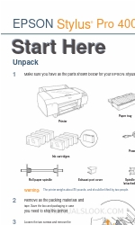 Epson 4000 - Stylus Pro Color Inkjet Printer 여기에서 시작하기 매뉴얼