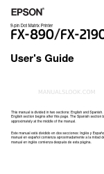 Epson 890N - FX B/W Dot-matrix Printer Manual do utilizador