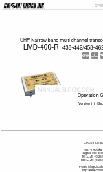 CIRCUIT DESIGN LMD-400-R Panduan Pengoperasian