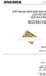 CIRCUIT DESIGN CDP-TX-07M Manual de instrucciones