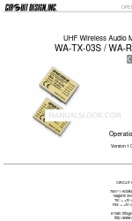 CIRCUIT DESIGN WA-TX-03S Betriebshandbuch