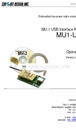 CIRCUIT DESIGN MU-1 Panduan Pengoperasian