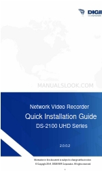 Digiever DS-2100 UHD Series Manuale di installazione rapida