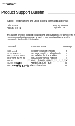 Epson AP-3250 Boletín de asistencia sobre productos