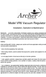 Archer VR6 Установка, эксплуатация и обслуживание