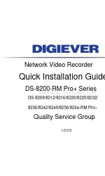 Digiever DS-8200-RM Pro Series Manual de instalação rápida