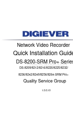 Digiever DS-8200-SRM Pro+ Series Manual de instalação rápida