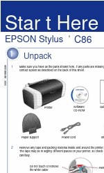 Epson C11C574001 - Stylus C86 Color Inkjet Printer Manual Iniciar aqui