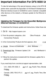 Epson C11C605001 - DFX 9000 B/W Dot-matrix Printer Actualización del firmware