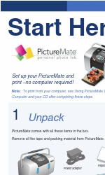 Epson C11C623001 - PictureMate Express Edition Color Inkjet Printer Podręcznik Start Here