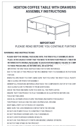 Archers Sleepcentre HOXTON COFFEE TABLE WITH DRAWERS Manuel d'instructions de montage