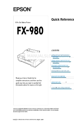 Epson C276001 - FX 980 B/W Dot-matrix Printer Skrócona instrukcja obsługi