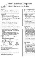 3Com NBX 100 Quick Reference Manual