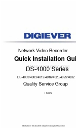 Digiever DS-4020 Manual de instalação rápida