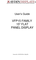 Aydin Displays VFP15 series Kullanıcı Kılavuzu