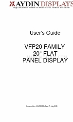 Aydin Displays VFP20 series Podręcznik użytkownika