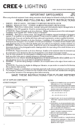 CREE LIGHTING ZR22RK Istruzioni per l'installazione