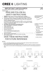 CREE LIGHTING Stylus Series Руководство по установке