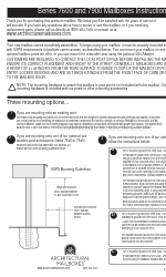 Architectural Mailboxes 7900 Series 지침