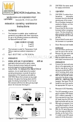 Archon EX99-LED Instructions d'installation, d'utilisation et d'entretien