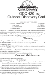 Creek Company ODC 420 Outdoor Discovery Craft マニュアル