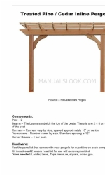 Creekvine Designs Treated Pine 4x8 Cedar Inline Pergola 매뉴얼