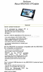 Archos 9 pctablet Perguntas frequentes