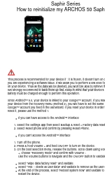 Archos 50 Saphir Comment faire