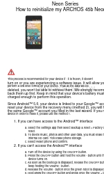 Archos Neon Series Hızlı Başlangıç Kılavuzu