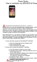 Archos Power Series How To Reinitialize