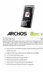 Archos 30c vision 501621 Especificações