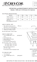 Cres Cor 130B Series Gebruiks- en onderhoudsinstructies