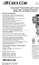 Cres Cor AQUATEMP RO151FPWUA18B-Q1 Especificações