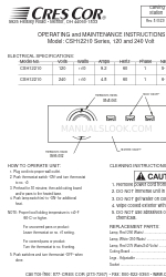 Cres Cor CSH12210 Series Instruções de utilização e manutenção