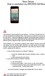 Archos 50F Neon Comment faire